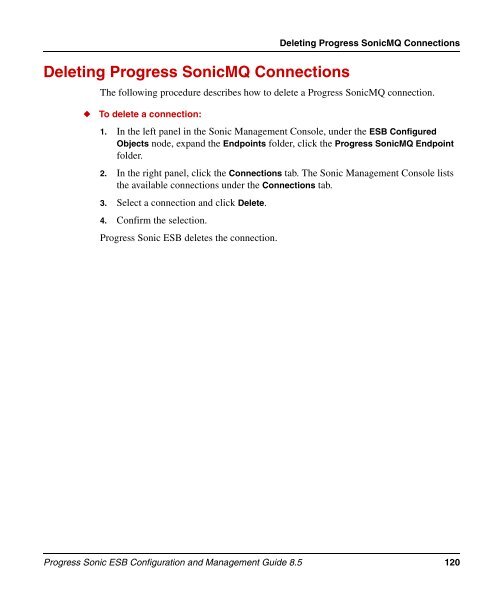 Progress Sonic ESB Configuration and Management Guide