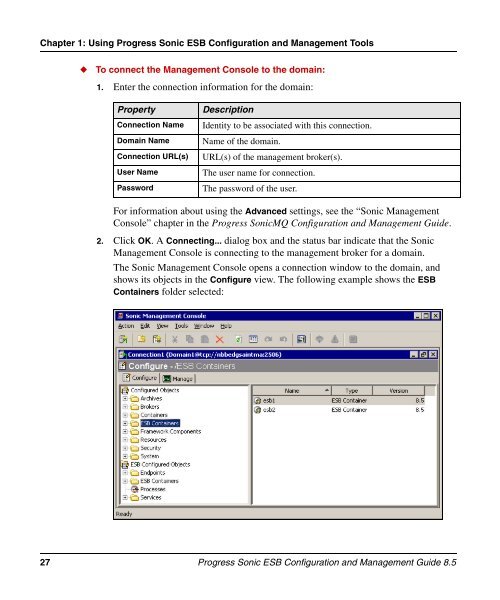 Progress Sonic ESB Configuration and Management Guide