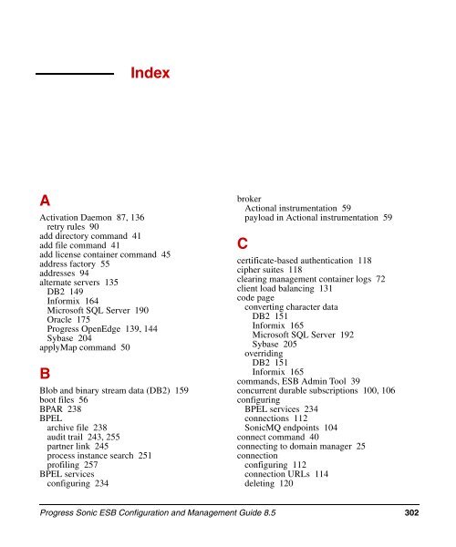 Progress Sonic ESB Configuration and Management Guide