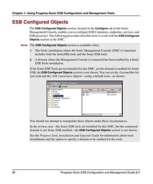 Progress Sonic ESB Configuration and Management Guide