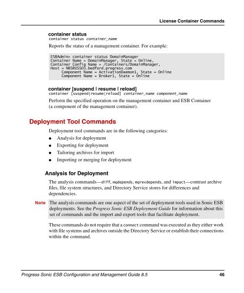 Progress Sonic ESB Configuration and Management Guide