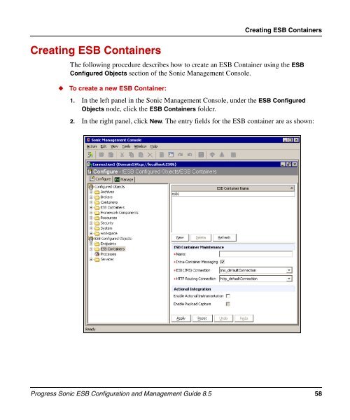 Progress Sonic ESB Configuration and Management Guide