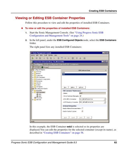 Progress Sonic ESB Configuration and Management Guide