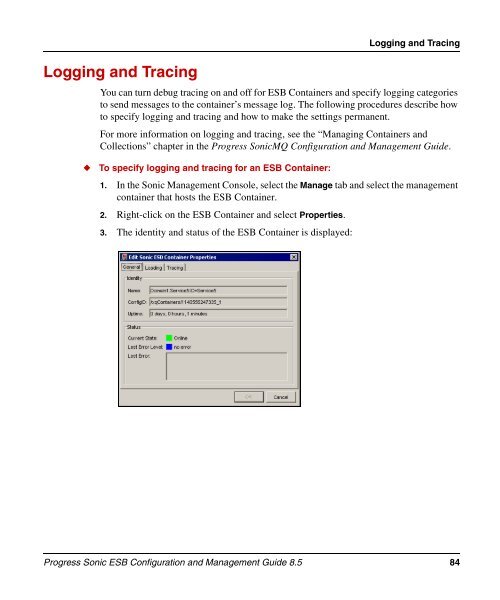 Progress Sonic ESB Configuration and Management Guide