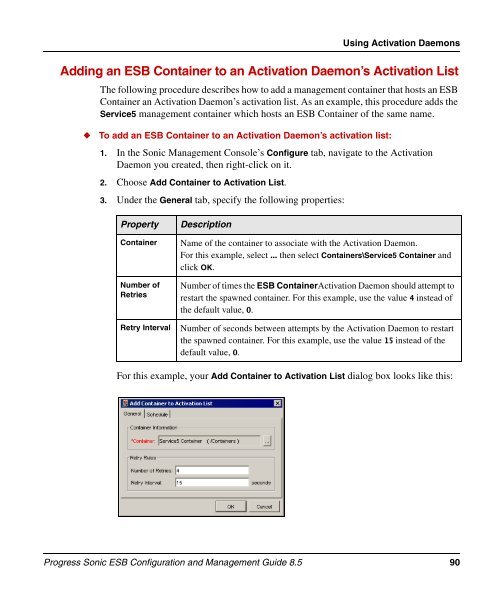 Progress Sonic ESB Configuration and Management Guide