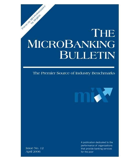 The Microbanking Bulletin Microfinance Information Exchange The Microbanking Bulletin