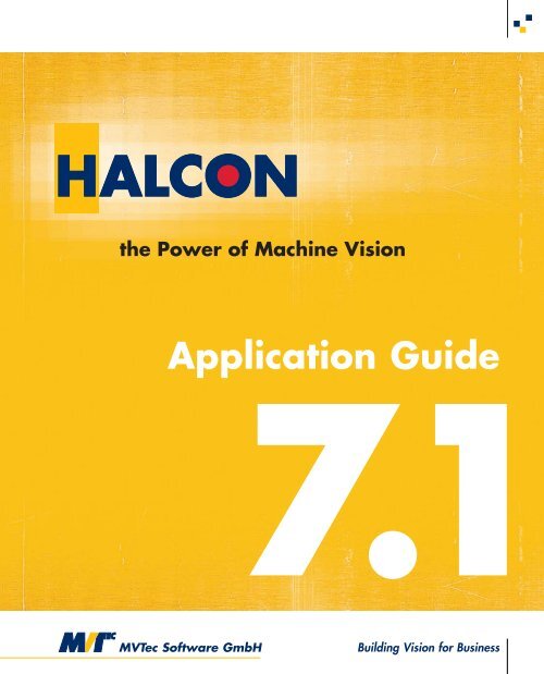 HALCON Application Note 1D Metrology - MVTec Software GmbH
