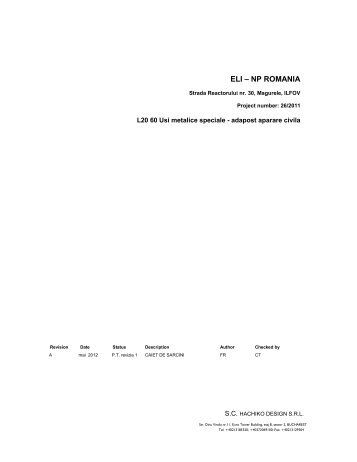 L20 60 USI METALICE ADAPOST.pdf - ELI-NP