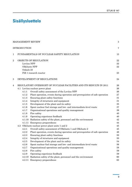 Regulatory oversight of nuclear safety in Finland. Annual ... - STUK