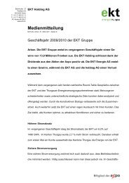 Medienmitteilung - EKT AG