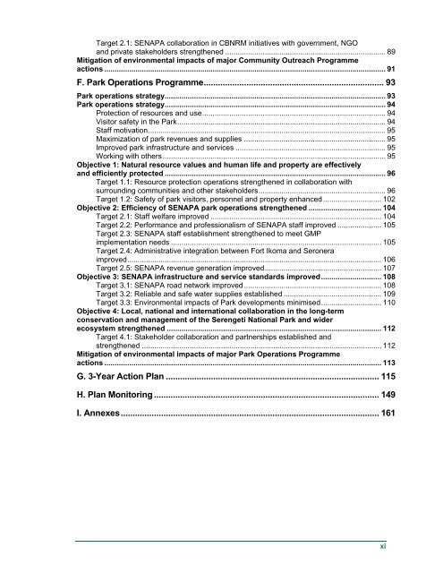 Serengeti General Management Plan