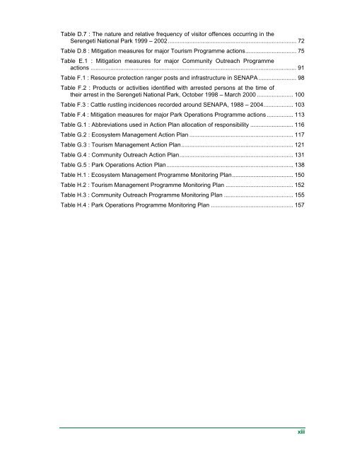 Serengeti General Management Plan