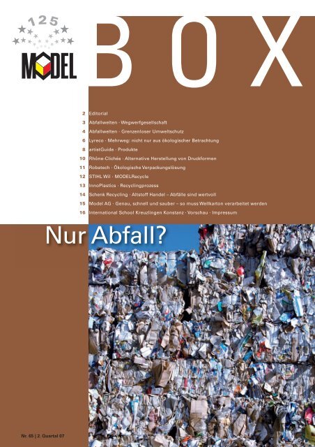 Nur Abfall? - Model Holding AG