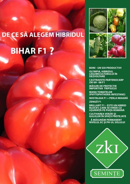 DE CE Să ALEGEM HIBRIDUL BIHAR F1 - Agro Pataki