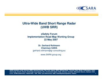Ultra-Wide Band Short Range Radar (UWB SRR)