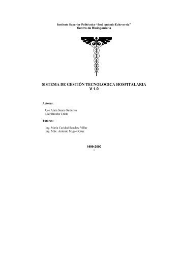 sistema de gestión tecnologica hospitalaria v 1.0 - Computer Vision ...