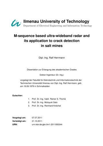 M-Sequence based ultra-wideband radar and its application to crack ...