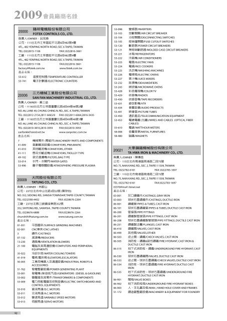 會員英文索引 - 展昭國際企業股份有限公司