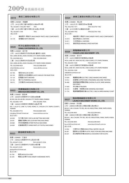 會員英文索引 - 展昭國際企業股份有限公司