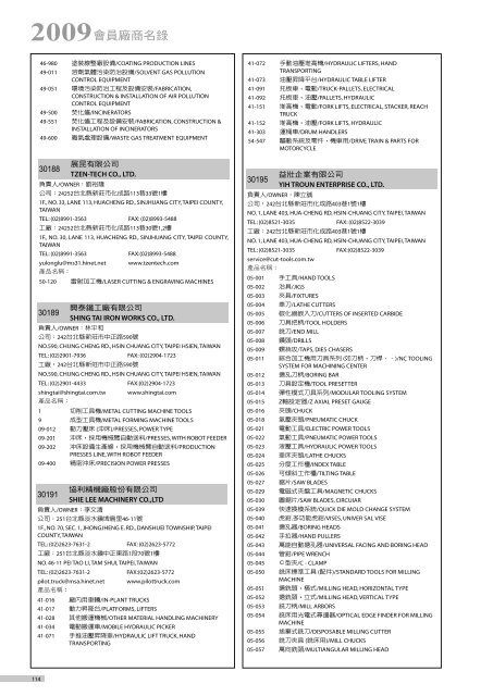 會員英文索引 - 展昭國際企業股份有限公司