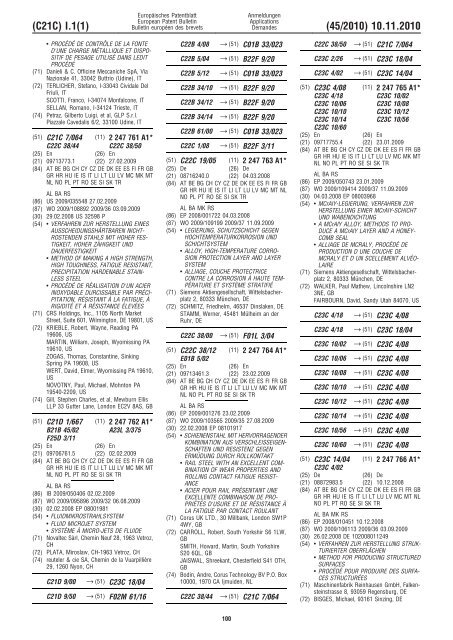 Bulletin 2010/45 - European Patent Office