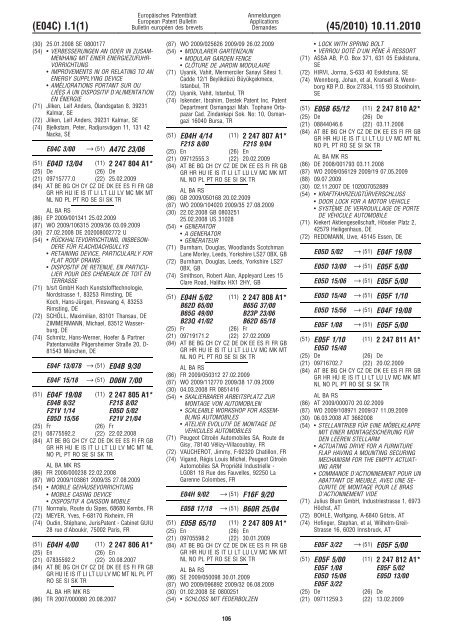 Bulletin 2010/45 - European Patent Office