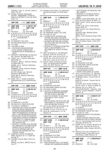 Bulletin 2010/45 - European Patent Office