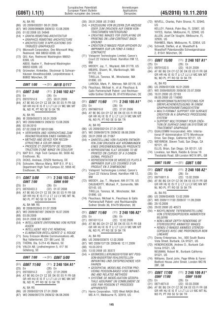 Bulletin 2010/45 - European Patent Office