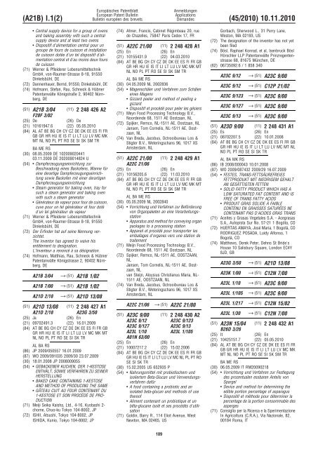 Bulletin 2010/45 - European Patent Office