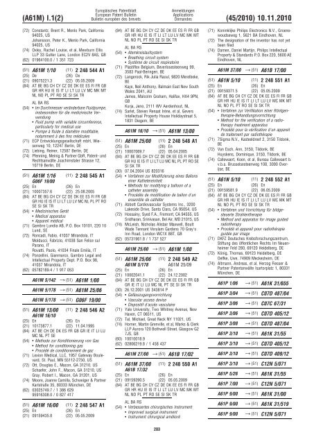 Bulletin 2010/45 - European Patent Office