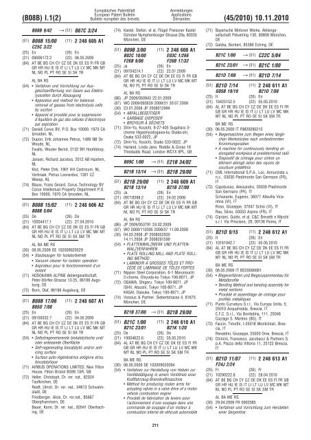 Bulletin 2010/45 - European Patent Office