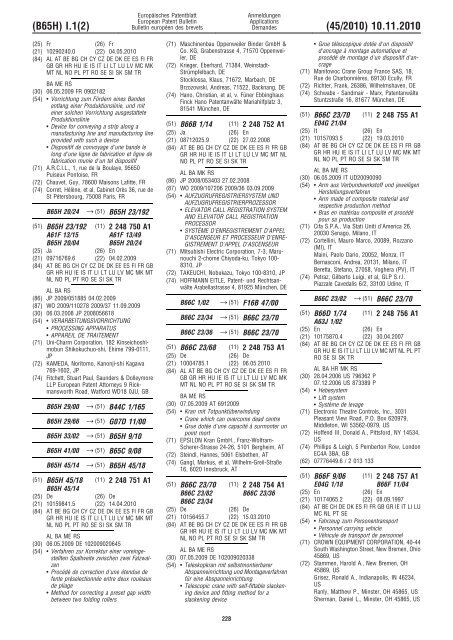 Bulletin 2010/45 - European Patent Office