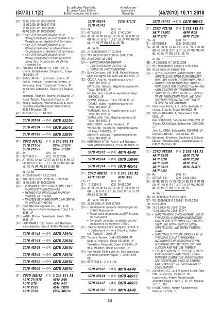 Bulletin 2010/45 - European Patent Office