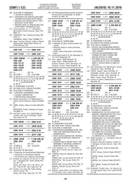 Bulletin 2010/45 - European Patent Office