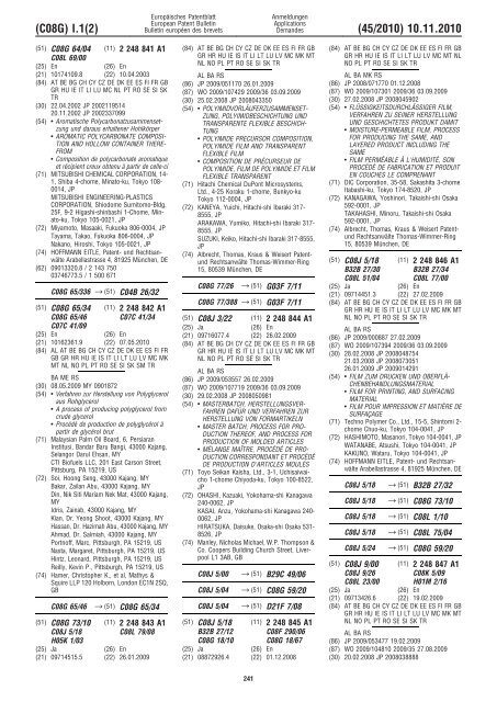 Bulletin 2010/45 - European Patent Office