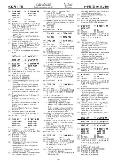 Bulletin 2010/45 - European Patent Office