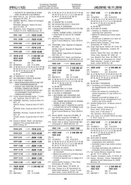 Bulletin 2010/45 - European Patent Office