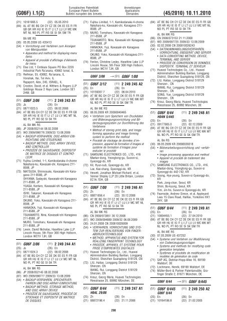 Bulletin 2010/45 - European Patent Office