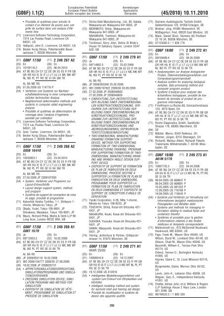 Bulletin 2010/45 - European Patent Office