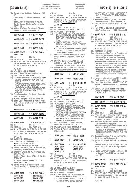 Bulletin 2010/45 - European Patent Office