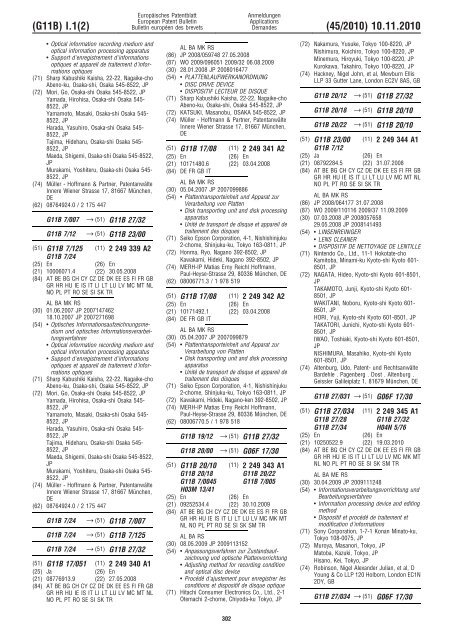 Bulletin 2010/45 - European Patent Office