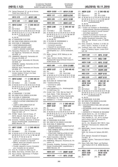 Bulletin 2010/45 - European Patent Office