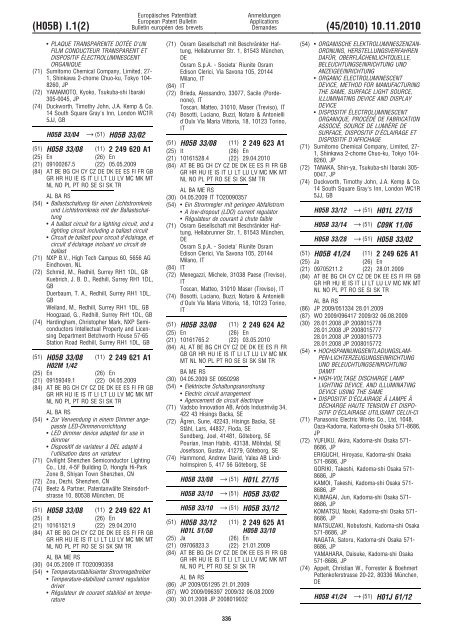 Bulletin 2010/45 - European Patent Office