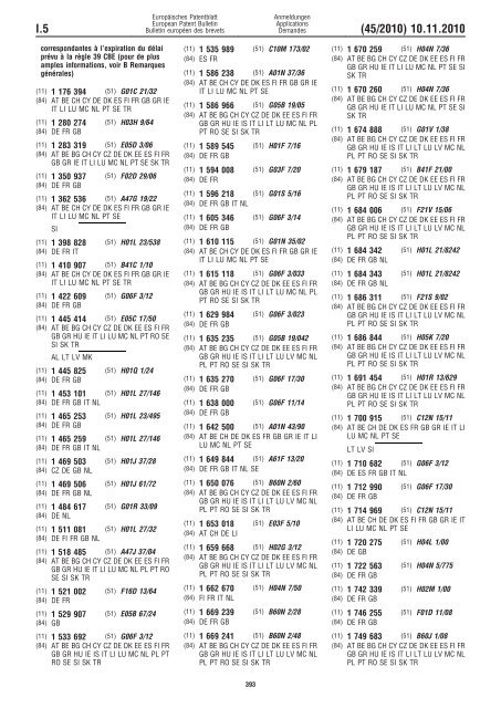 Bulletin 2010/45 - European Patent Office