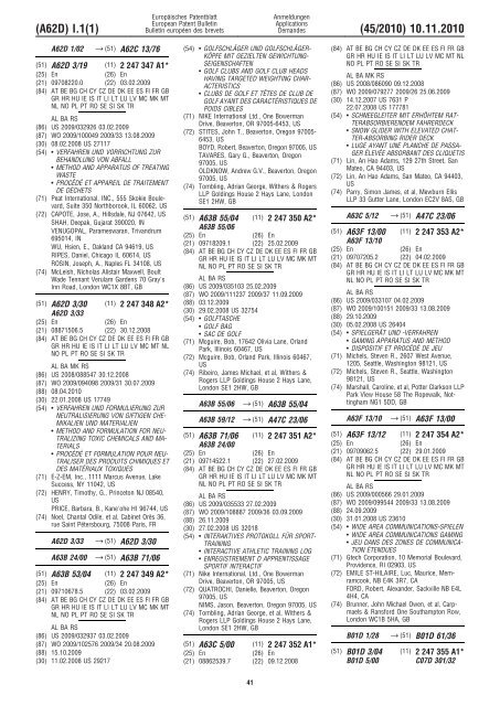 Bulletin 2010/45 - European Patent Office