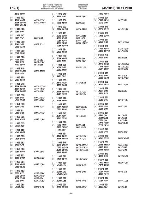 Bulletin 2010/45 - European Patent Office