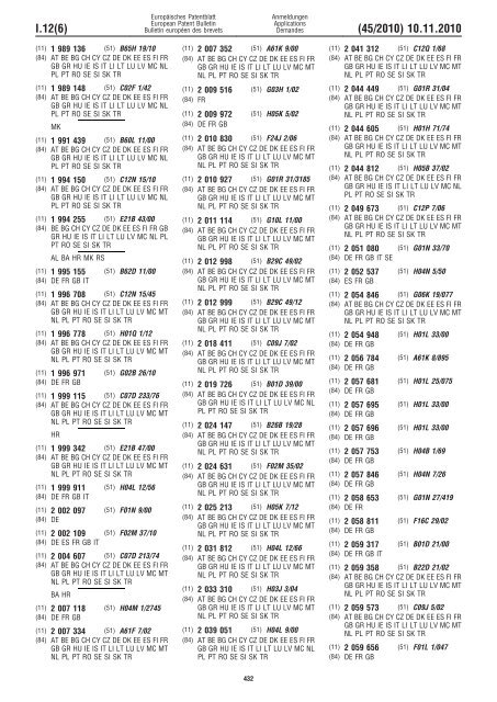 Bulletin 2010/45 - European Patent Office