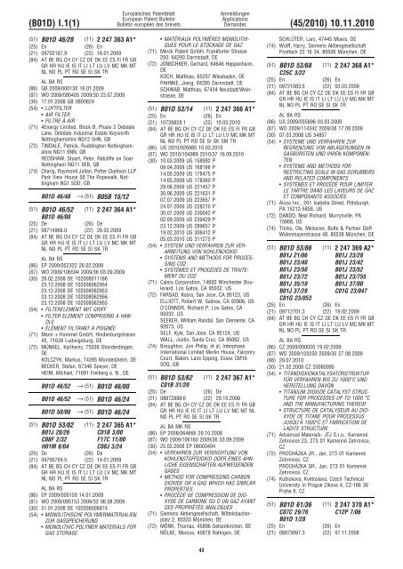 Bulletin 2010/45 - European Patent Office