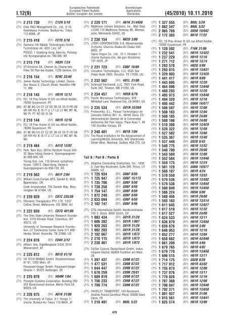 Bulletin 2010/45 - European Patent Office