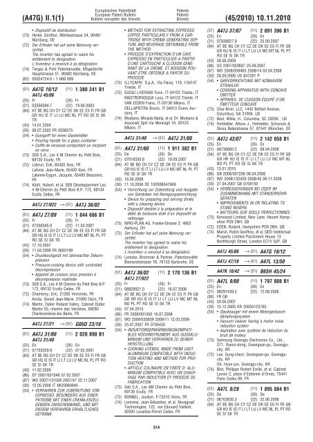 Bulletin 2010/45 - European Patent Office